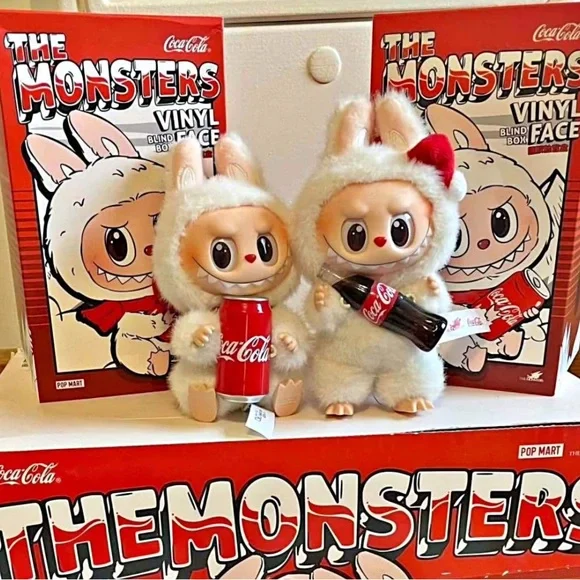 Labubu Coca-Cola The Monster Vinyl Figure in Red and White - Picture 2 of 2